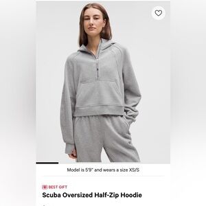 Lululemon scuba Half-Zip Pullover Sweatshirt - medium Gray